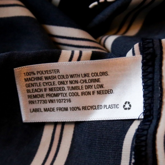 AVA & VIV Navy Striped Button-Down Shirt 3X - Picture 10 of 11